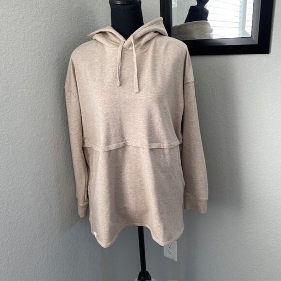 NWT Barefoot Dreams Fleece Luxe Lounge Anorak Hoodie Oatmeal Small - Picture 3 of 15